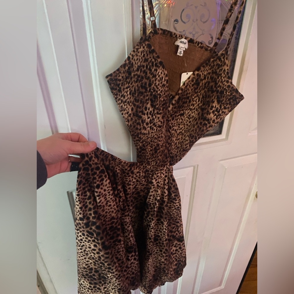 Aerie Leopard Print cut out Dress - Picture 2 of 5